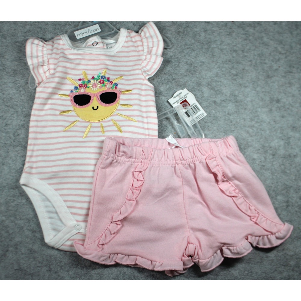 Baby girls sun mini bean 2 pc outfit size 6-9 months